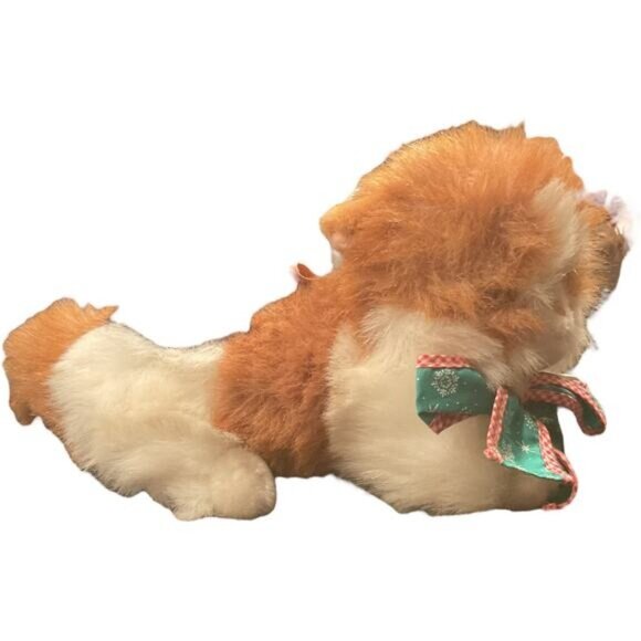 The Gingham Dog & The Calico Cat Plush Toy With Bow Vintage 12" - Picture 4 of 11